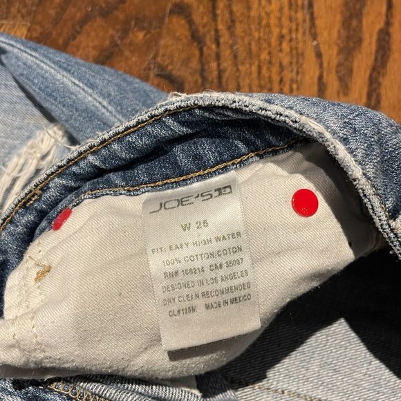 Women's Easy High Water Distressed Denim Joes Jeans Size 25 - Picture 3 of 7